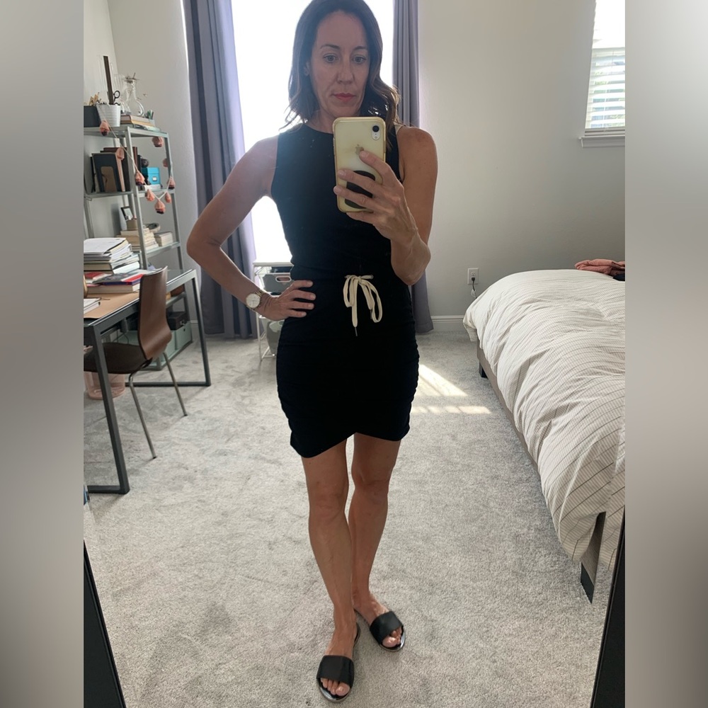 n:PHILANTHROPY Black Cotton Rise Minidress w/ Drawstring Waist- Size XS NWT - Picture 5 of 9